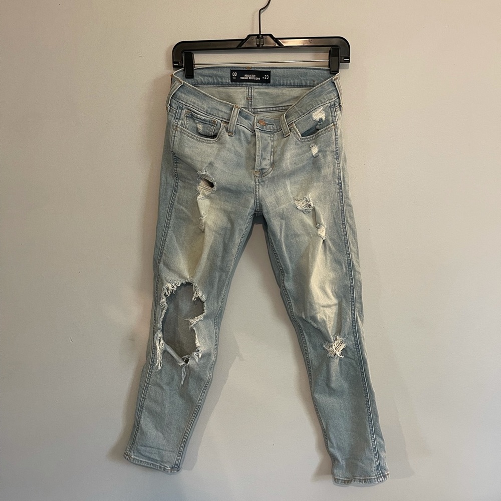 Hollister size 0 boyfriend jeans